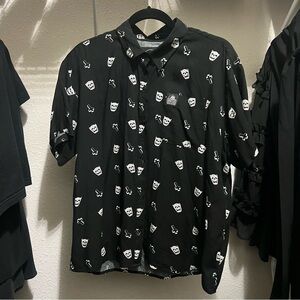 Lurking Class Women’s Demon and Crosses Button Up